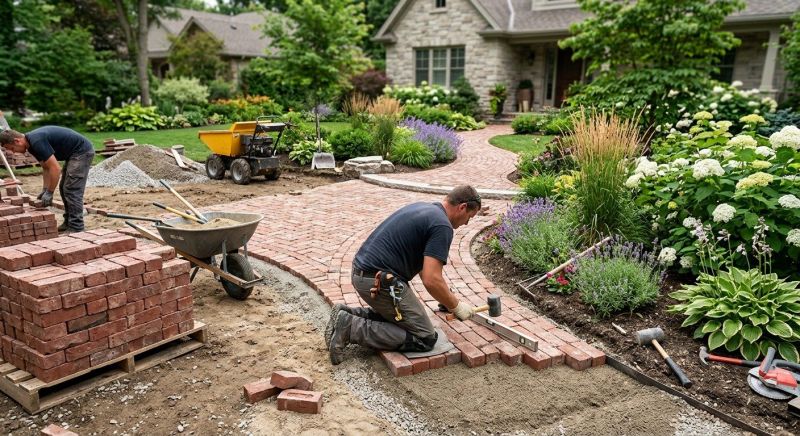 Brick Hardscape Installation in Warwick, RI